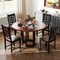 Costway Dining Chair Set of 2/4 with Rubber Wood Frame & Leaf-shape High Back for Kitchen Brown/Black/Cream White
